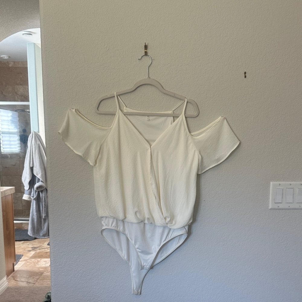 Maurices White Cold Shoulder Bodysuit